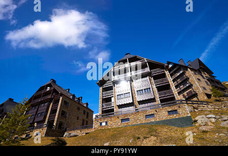 Baqueira Beret in Lerida in Katalonien Ort Ski Resort in Aran Tal der Pyrenäen Spanien Stockfoto