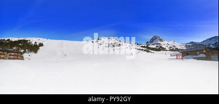 Grau Roig Skigebiet in Andorra in Grandvalira sektor Pyreenees Stockfoto