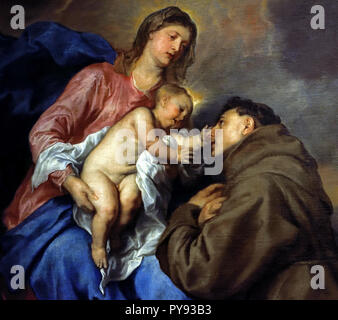 Madonna mit Kind und Heiligen Antonius von Padua 1630 - 1632 Anthony (Anton - Antoon) van Dyck 1599 - 1641 Antwerpen Belgien Flandern Belgien Stockfoto