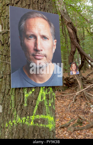 Einen Tag vor dem 206 der Kohlekommission im rheinischen Revier übernehmen mehr als 60 bekannte Personen des öffentlichen Lebens Baumpatenschaften Stockfoto