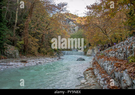 Loutra - Pozar, Griechenland Stockfoto