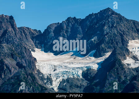 Berge rund um Resurrection Bay, Kenai Halbinsel, Seward, Alaska, USA. Stockfoto