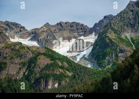Berge rund um Resurrection Bay, Kenai Halbinsel, Seward, Alaska, USA. Stockfoto