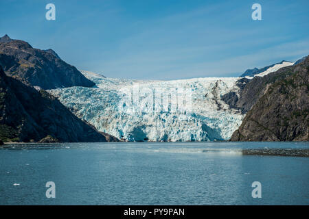 Holgate Gletschers, Harding Icefield, Kenai Fjords National Park, Alaska, USA. Stockfoto