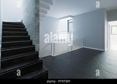 Treppenhaus Flur interior design. 3D-rendering Konzept Stockfoto