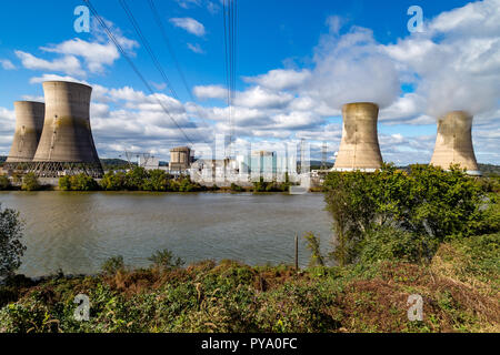 Middletown, PA, USA - 21. Oktober 2018: Three Mile Island Kernkraftwerk Kraftwerk, die gemeinhin als TMI bekannt ist, ist der Ort der USA schlimmsten nuklearen ac Stockfoto