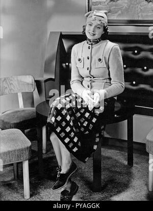 Schwedische Schauspielerin Ingrid Bergman, 1915-1982. Schwedische Schauspielerin mit einer internationalen Karriere. Berühmt für ihre Rollen in den Filmen Casablanca und berüchtigt. Hier im Bild 1938 Stockfoto