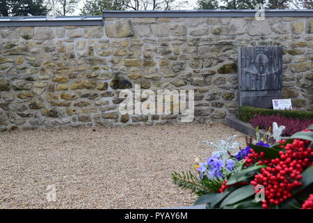 Die Grabstätte 1922 an der Cimetière Notre-Dame in Luxemburg & die letzte Ruhestätte für Friedrich Wilhelm Voigt, bekannt als "Der Hauptmann von Köpenick Stockfoto