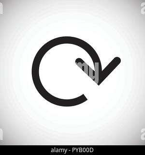 Schaltfläche "Neu laden" auf weißem Hintergrund Stock Vektor