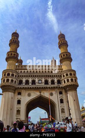 Der charminar/Die globale Ikone von Hyderabad/Indien Stockfoto