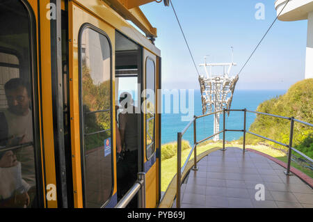 Israel, Rosh Hanikra, (lit Leiter der Grotten) an der Küste des Mittelmeeres gelegen, im westlichen Galiläa in der Nähe der Grenze zum Libanon. Th Stockfoto