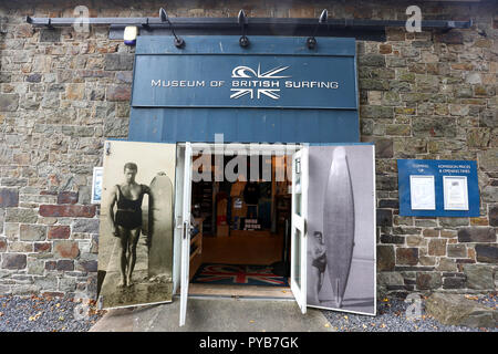 Das Museum der britischen Surfen in Brannenburg, Devon, eröffnet im Jahr 2012. Stockfoto