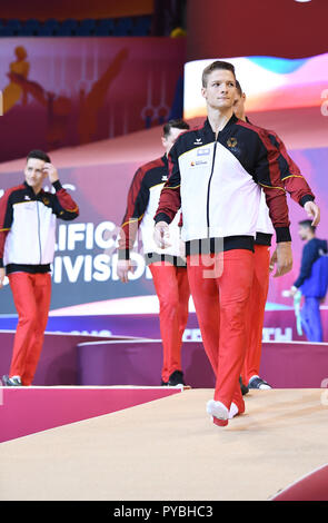 Doha, Katar. 26 Okt, 2018. Philipp Herder (Deutschland/Berlin). GES/Turnen/Gymnastik Weltmeisterschaften in Doha, Qualifizierung, 26.10.2018 - GES/Turnen/Gymnastik Weltmeisterschaften, Doha/Katar: 10/26/2018 - | Verwendung der weltweiten Kredit: dpa/Alamy leben Nachrichten Stockfoto