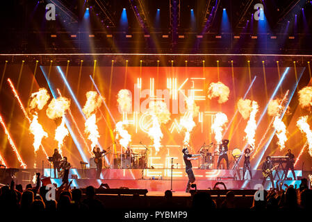 Manchester, Großbritannien. 26. Oktober 2018. Enrique Iglesias führt in der Manchester Arena auf dem britischen Bein seines' alle Hits live"-Tour, Manchester 26/10/2018 Credit: Gary Mather/Alamy leben Nachrichten Stockfoto