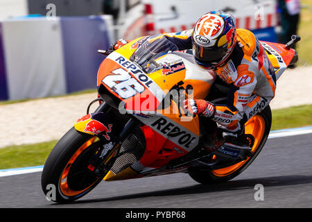 Melbourne, Australien. 27. Oktober 2018.: Dani Pedrosa (ESP), die # 26 Repsol Honda während der 2018 Michelin australische Motorrad Grand Prix, Australien am 27. Oktober 2018. Credit: Dave Hewison Sport/Alamy leben Nachrichten Stockfoto