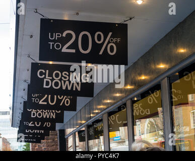House of Fraser Kaufhaus Exeter, aufgrund der im Januar 2019 zu schließen. Stockfoto