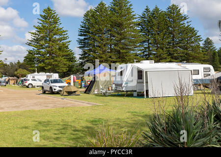 Sydney Lakeside Caravan und Camping in Northbridge, New South Wales, Australien Stockfoto