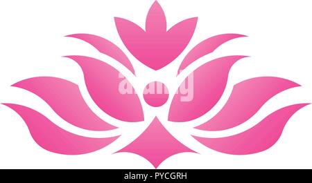 Pink Lotus Blume, business Vektor logo Stock Vektor