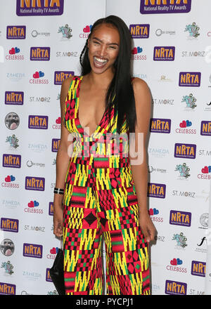 Die nationalen Reality-TV Awards 2018 an der Porchester Hall - Ankünfte mit statt: Lauren Cofie Wo: London, Vereinigtes Königreich, wenn: 25 Sep 2018 Credit: Mario Mitsis/WENN.com Stockfoto