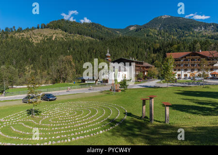 Alpine Dorf Hinterriss, die österreichischen Alpen, Tirol, Österreich, Europa Stockfoto