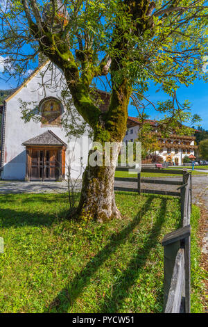 Alpine Dorf Hinterriss, die österreichischen Alpen, Tirol, Österreich, Europa Stockfoto