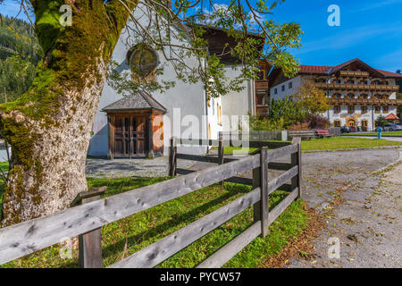 Alpine Dorf Hinterriss, die österreichischen Alpen, Tirol, Österreich, Europa Stockfoto