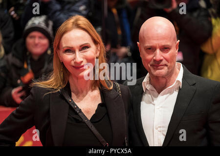 Andrea Sawatzki, Christian Berkel - eroeffnungsgala und Berlinale-Premiere des Spielfilms "Isle of Dogs", Berlinale 2018 Berlinale Palast, 15. Februa Stockfoto