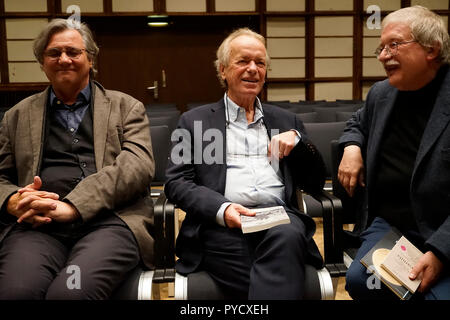 Martin Amis re - Buchvorstellung und Lesung von Daniel Kehlmann und Martin Amis' im Vulkan, Haus des Rundfunks, RBB, 8. Oktober 2018, Berlin (nur f Stockfoto