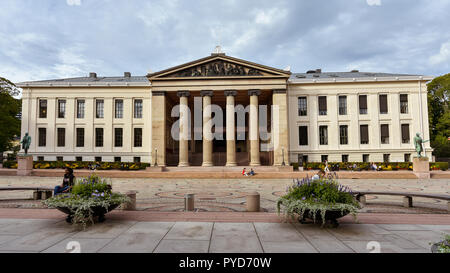 Oslo, Norwegen - Aug 11, 2018: ein Gebäude der Juristischen Fakultät der Universität Oslo. Stockfoto