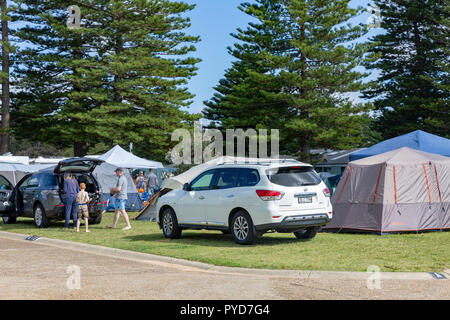 Auf dem Campingplatz in Sydney am See Campingplatz in Ryde, Sydney, Australien Stockfoto