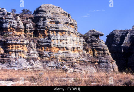 Crocodile Rock, Isalo Nationalpark, Fianarantsoa, Madagaskar, Afrika Stockfoto