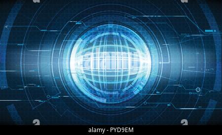 Vektor Zusammenfassung hohe technologische globale Hintergrund design Stock Vektor