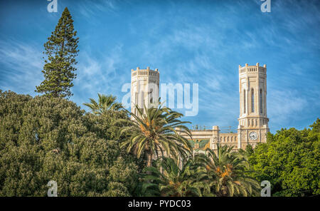 Ein Gebäude der Stadt Halle in Cagliari, Sardinien, Italien Stockfoto