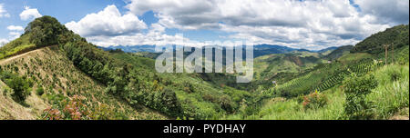 Schönen Panoramablick auf die Landschaft unserer Cauca Valley, in Kolumbien. Stockfoto