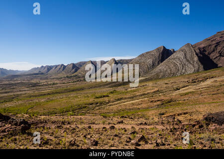 Landschaft in der Nähe von Toro Toro in Bolivien. Detail der geologischen Formationen Stockfoto
