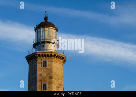 Blick auf Matxitxako Matxitxako Leuchtturm Kap. Bermeo, Baskenland, Spanien Stockfoto