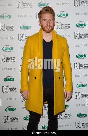 London Uk 24 Oktober 2018 das Natural History Museum, Kensington Neil Jones besucht das Natural History Museum Ice Rink starten Abend Stockfoto