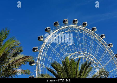 Orlando, Florida, USA; Juli 27, 2018 Riesenrad, Blick vom International Drive, Orlando, Florida Stockfoto