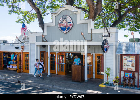 Bubba Gump Restaurant an der Front Street, Lahaina, Maui, Hawai'i Stockfoto