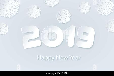 Vektor ein Frohes Neues Jahr 2017 Hintergrund mit Scherenschnitte Stock Vektor