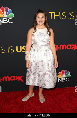 Premiere von NBC's "Dies ist uns' Saison 3 Mit: Mackenzie Hancsicsak Wo: Hollywood, California, United States Wenn: 25 Sep 2018 Credit: FayesVision/WENN.com Stockfoto