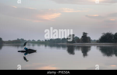 Sunraise im Al Qudra See finden, in der Nähe von Dubai Stockfoto