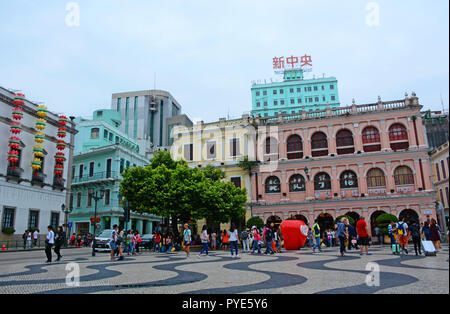 Largo do Senado, Senado Platz, Macau, China Stockfoto