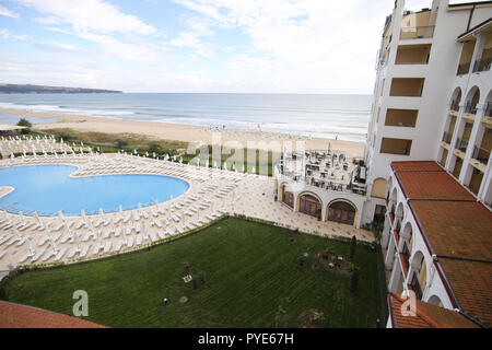 OBZOR, Bulgarien - 30. September 2018: Riu Helios Hotel in Obzor Beach Resort, Bulgarien Stockfoto