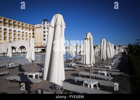 OBZOR, Bulgarien - 30. September 2018: Riu Helios Hotel in Obzor Beach Resort, Bulgarien Stockfoto