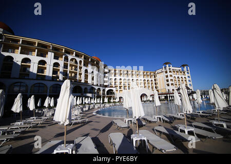 OBZOR, Bulgarien - 30. September 2018: Riu Helios Hotel in Obzor Beach Resort, Bulgarien Stockfoto