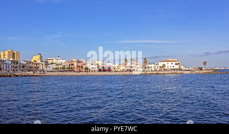 Panoramablick auf El Molinar auf Mallorca, Spanien Stockfoto