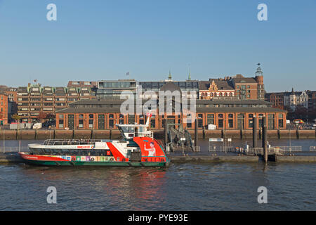 Ferry Bridge Altona (Fischmarkt), Hamburg, Deutschland Stockfoto