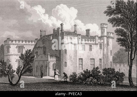 Cortachy Schloss, Cortachy, Angus, Schottland, 19. Jahrhundert, von modernen Athen von Th. H. Hirte Stockfoto