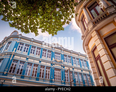 Historisches Gebäude in Recife Antigo, PE, Brasilien. Stockfoto